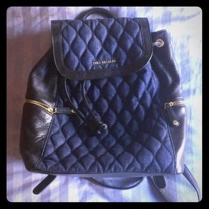 Vera Bradley Leather and Denim Amy Backpack
